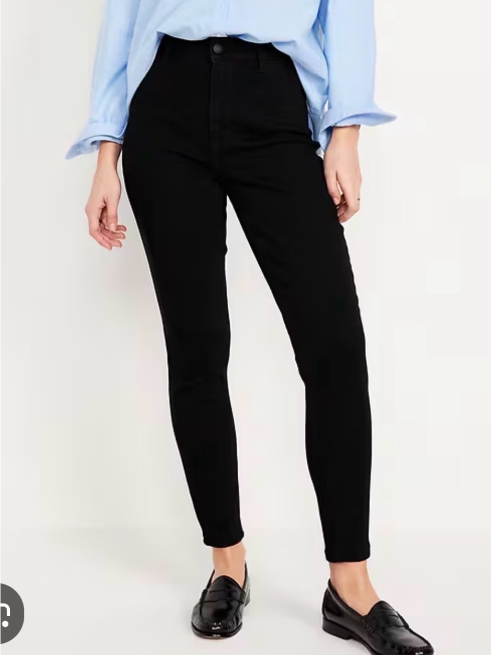 Old Navy Women’s Super Skinny High Rise Jeans Black Denim True Black Stretch